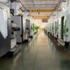 A row of machining centers inside the CHANSIN workshop.
