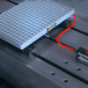 Vacuum fixture and connected lines on a machining-center table